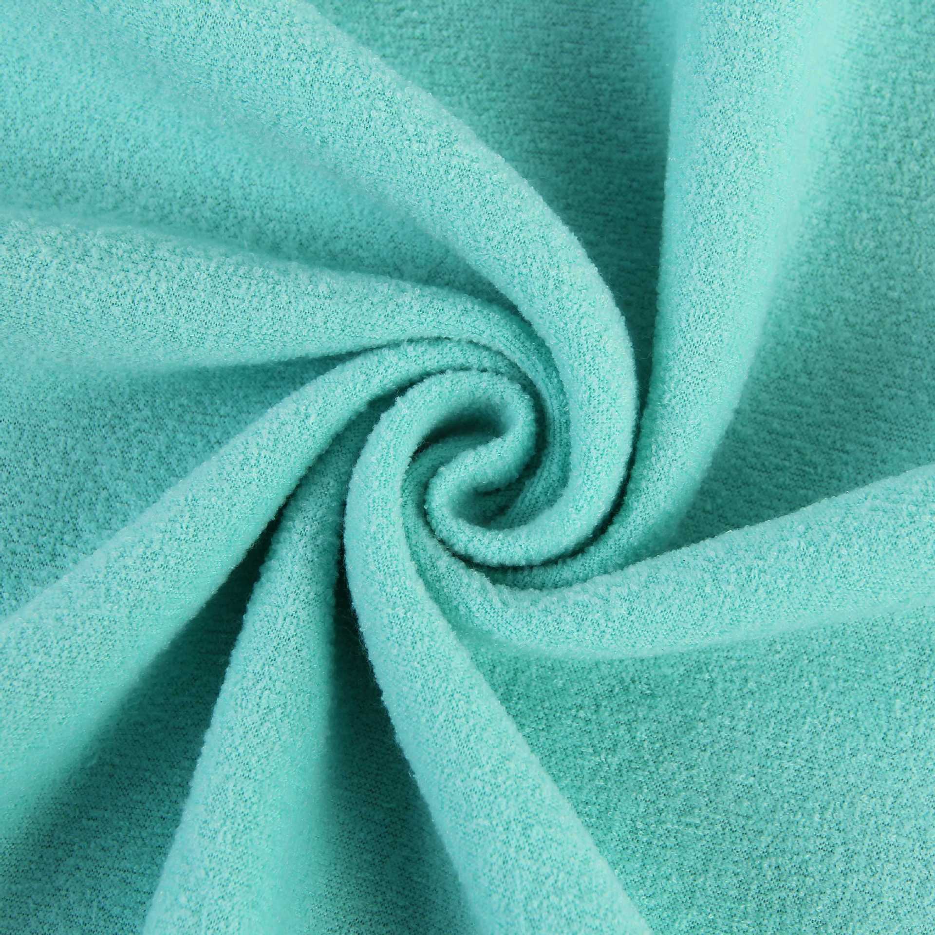 厂家批发 全涤短纤麻灰蚂蚁布 秋冬保暖服装针织面料