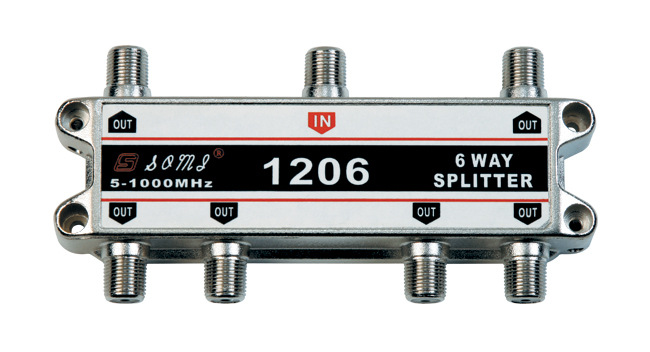 索美1206 有线电视分支分配器 6路分配器 splitter 豪华型1gmhz - 通