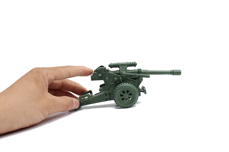 80后怀旧军事静态模型 单管榴弹炮追击大炮作战配件玩具厂家批发