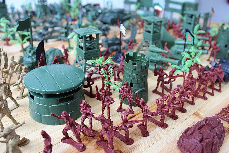 二战军事基地310件套装 塑料5cm小兵人 男孩最爱沙盘模型玩具