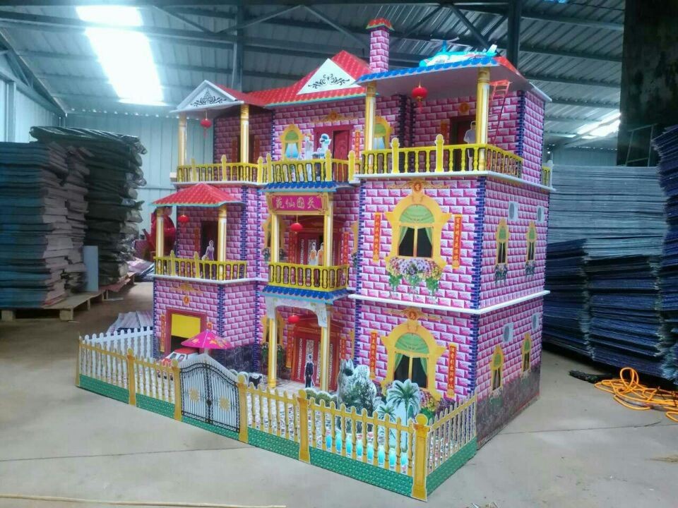 176cm长实惠纸扎别墅,冥屋,纸房,灵屋