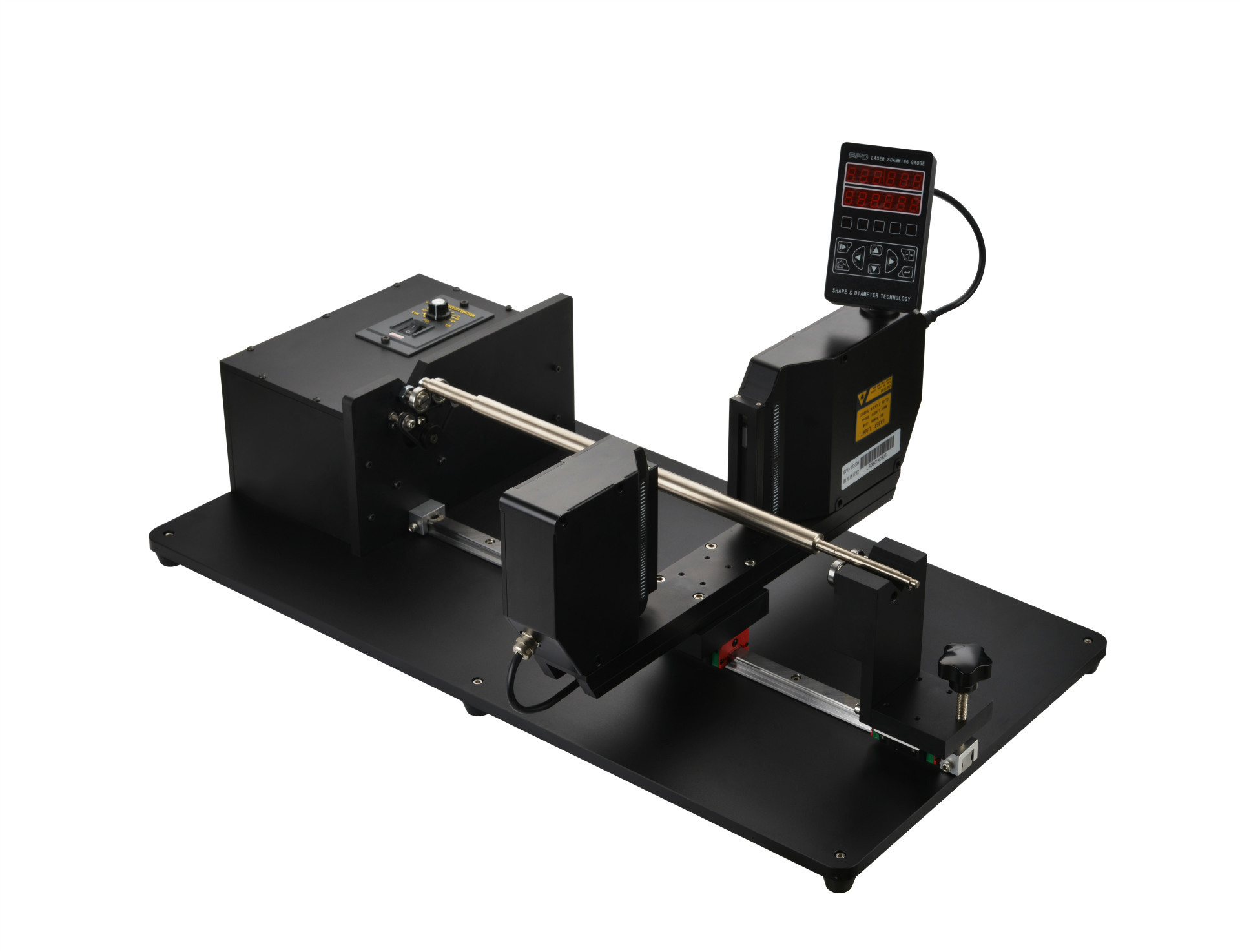 全自动手动轴类棍材胶辊棒材外径直径跳动偏心率检测直线度圆度