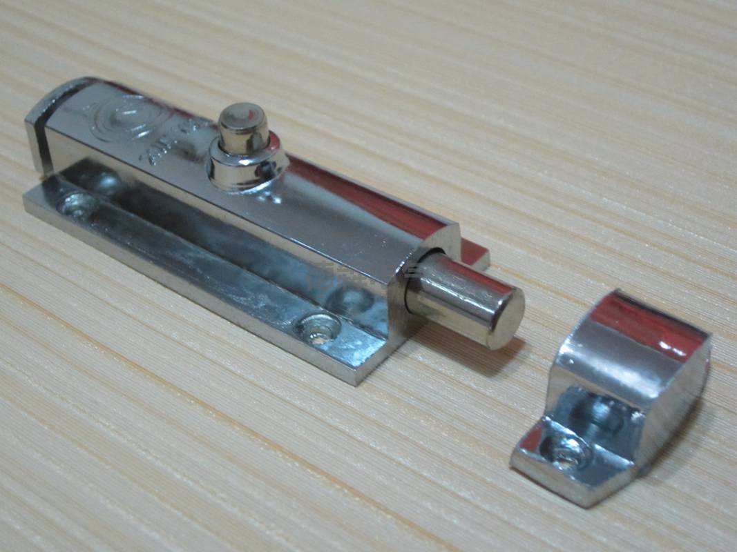 厂家直销 ls406 配电箱4寸锌合金自动弹簧门窗插销 特价批发