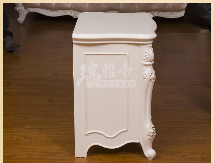 特价促销法式实木荷花白床头柜欧式床头柜实木家具实木床头柜雕花