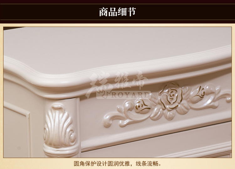 特价促销法式实木荷花白床头柜欧式床头柜实木家具实木床头柜雕花