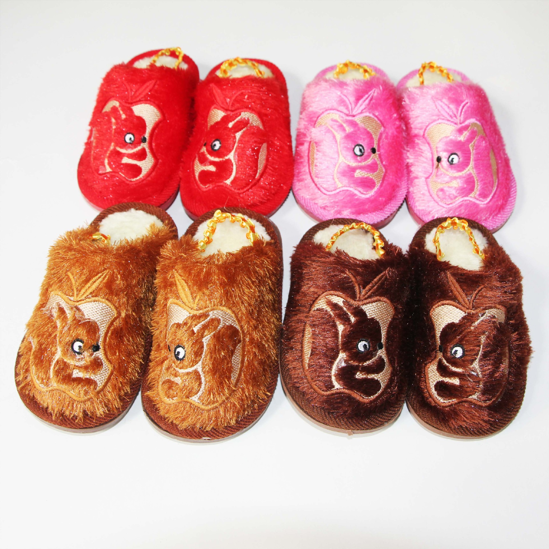 2016新款男女卡通松鼠儿童棉拖鞋 时尚