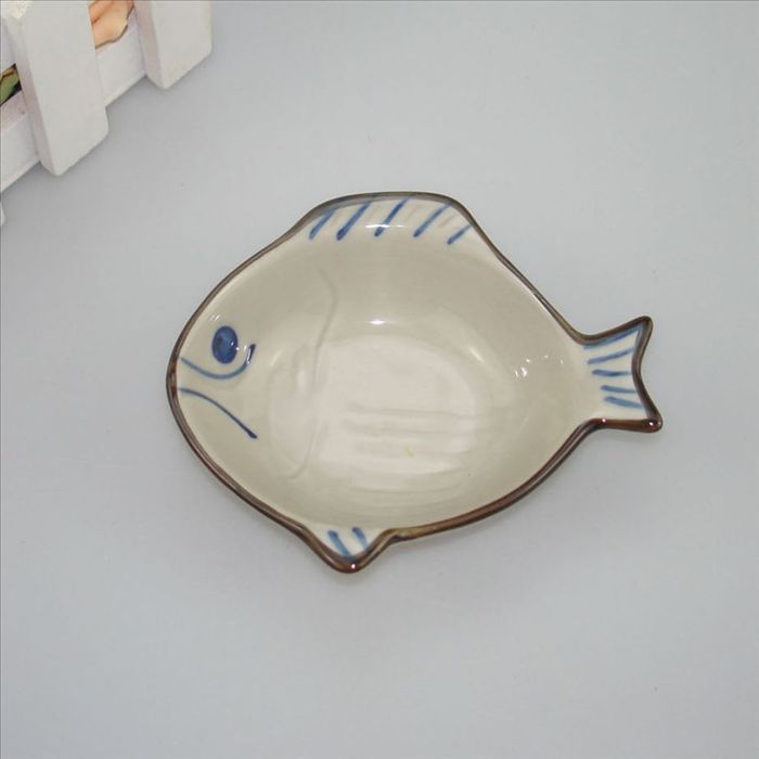 创意陶瓷小鱼碟 中式家用餐具 青花瓷餐具