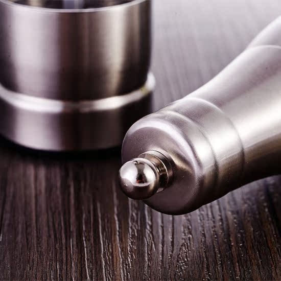 304不锈钢胡椒磨 手摇胡椒研磨器 樽型胡椒磨 家用盐磨花椒磨