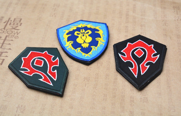 联盟部落wow刺绣徽章 战术士气双面魔术贴臂章士气章背包贴