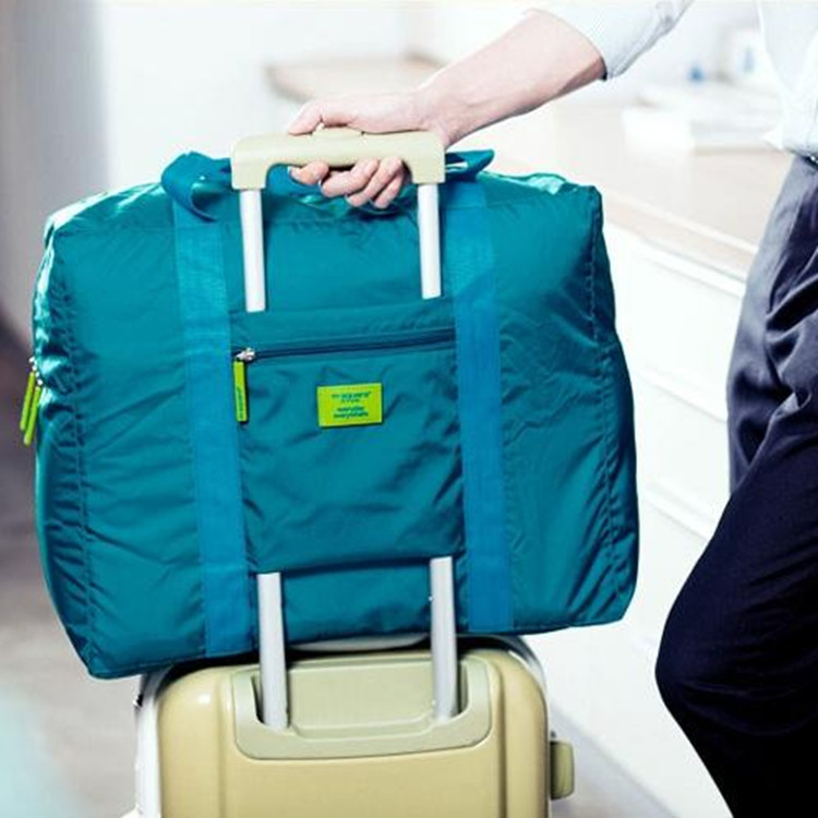 批发防水尼龙折叠式旅行包 大容量手提包 拉杆式衣服收纳整理袋