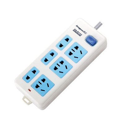 良工r133 插座带开关插线板新国标接线板3.8米 6位孔排插