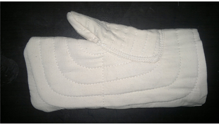 纯棉9层耐高温焖子手套冶炼用耐高温二指手套