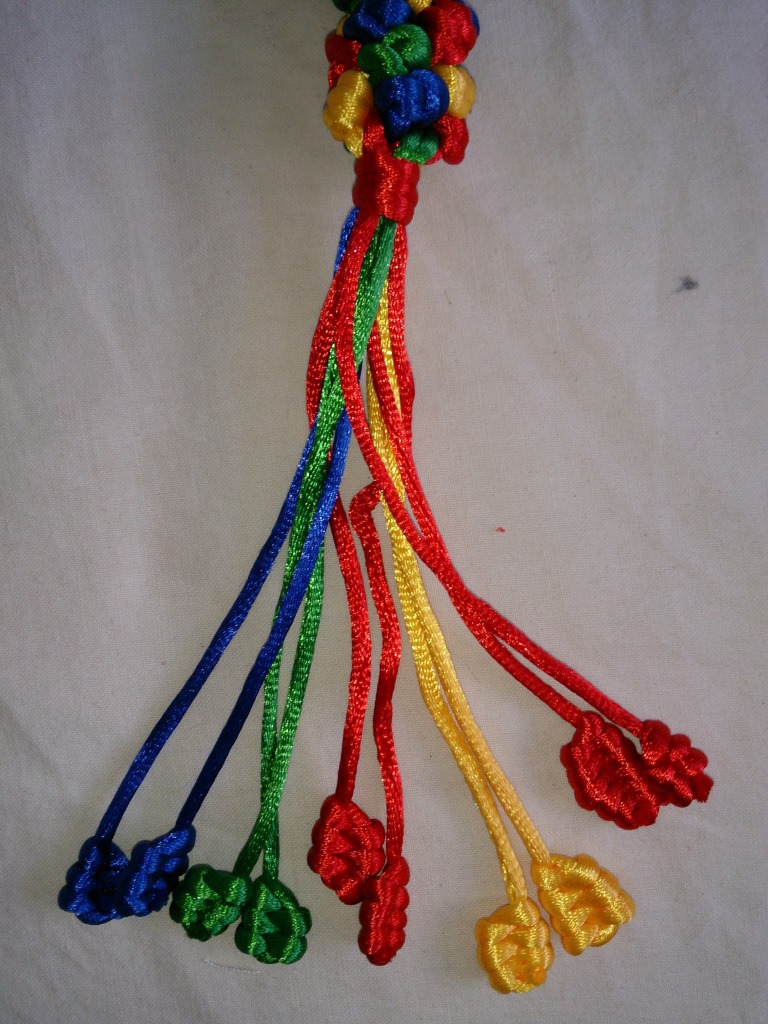 藏式金刚结五彩绳编制金刚结小号菠萝形状金刚结 小菠萝带结