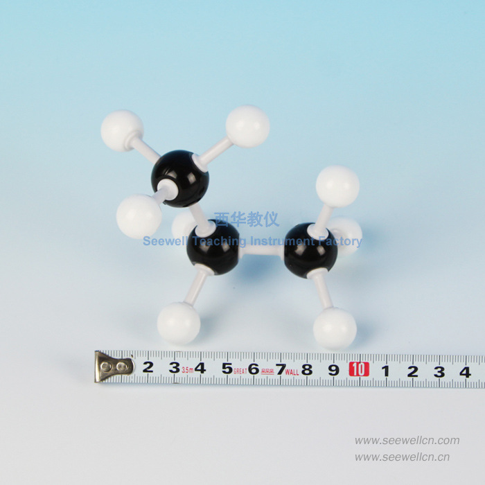 丙烷c3h8 丙烷有机分子结构模型 球棍模型 比例模型 丙烷分子结构