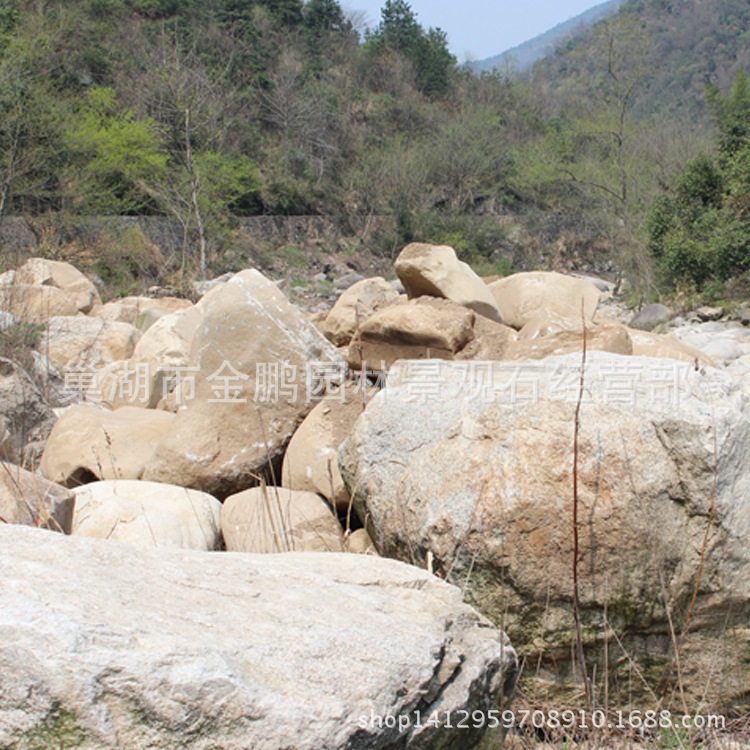 供应水冲石 自然石 园林景观石 河冲石 溪河石