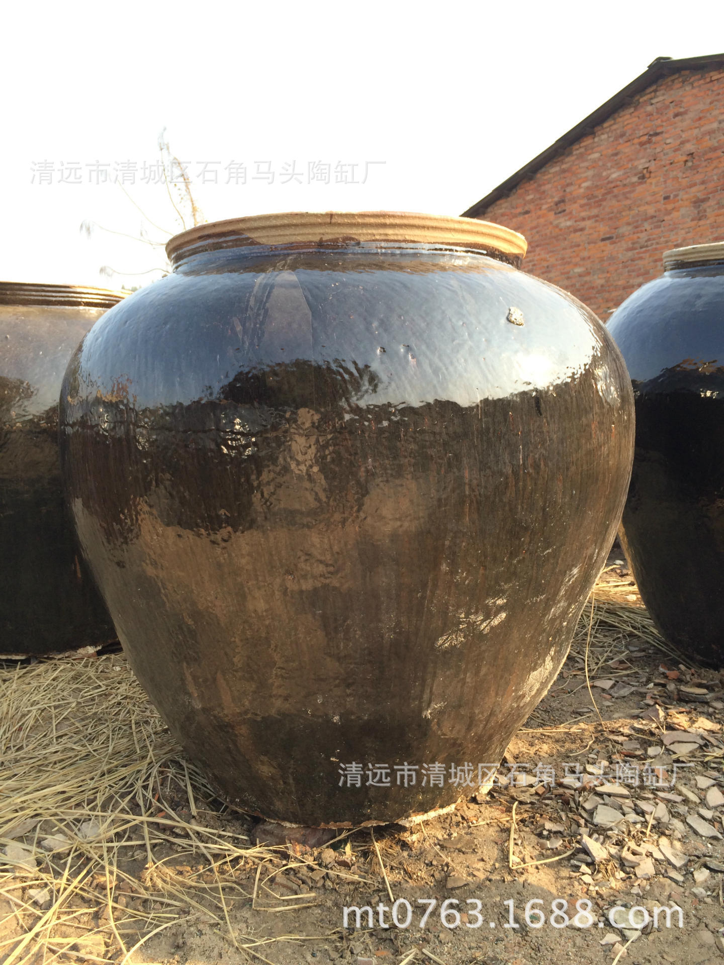 500升1000斤酿酒容器陶瓷酒缸存醋陶罐发酵宽口瓦缸宽口酒坛菜坛