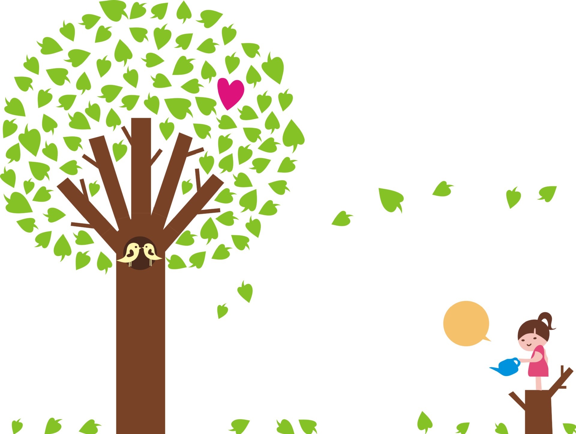 批发儿童房贴画客厅装饰贴纸三代可移除墙贴爱心树卡通墙纸ay846