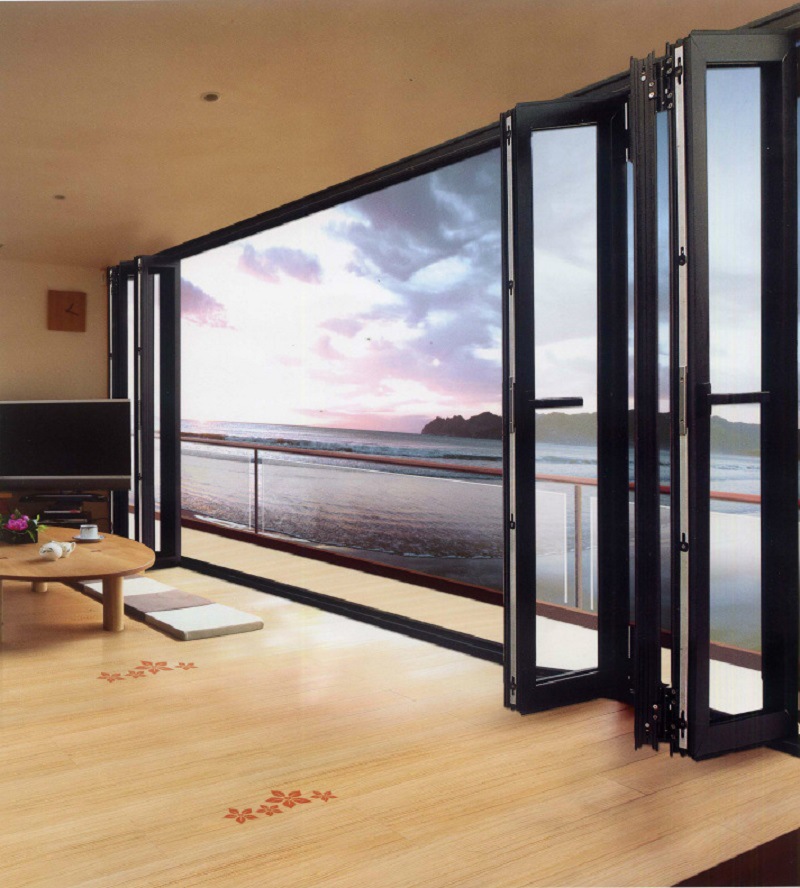 大折叠门 自动折叠门 无框玻璃折叠门 自动感应玻璃门 电子感应门