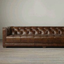 沙发 厂家直销  美式风格皮质一体式沙发实木材质纯手工制作