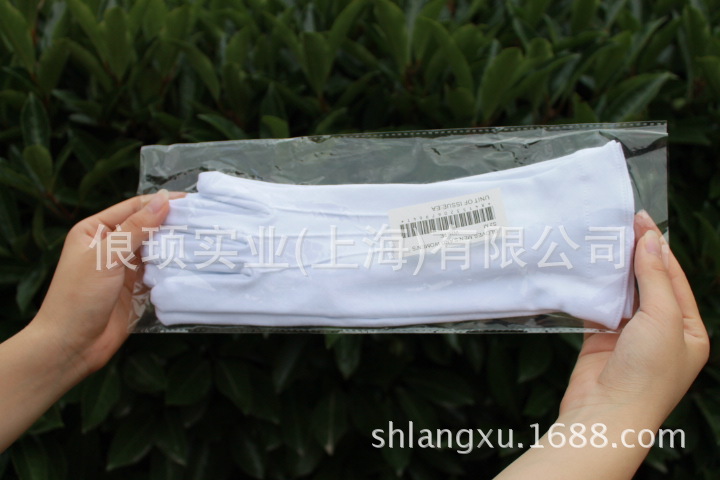 阅兵白手套_高档礼仪防滑胶点白手套 驾驶安检