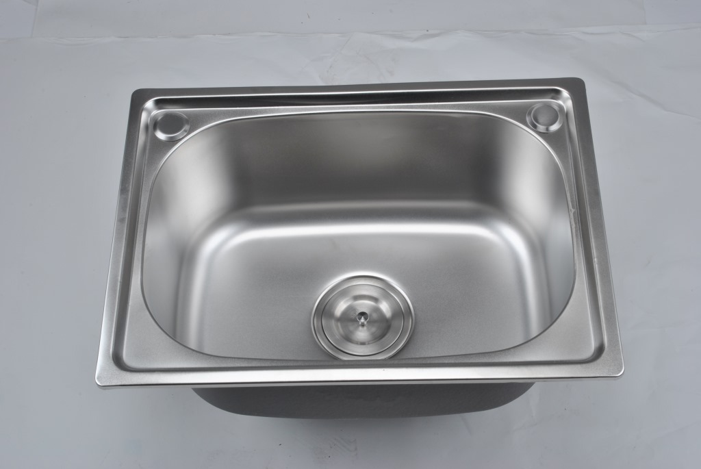 广东水槽厂家 工程单水槽 4835一体成型单盆水槽 厨房水槽不锈钢