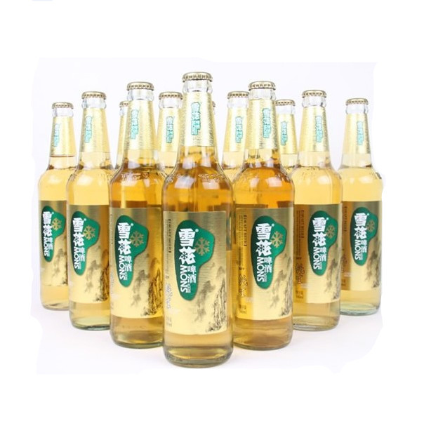 雪花纯生啤酒 金版纯生 瓶装500ml*12 餐饮酒店供应 正品保证