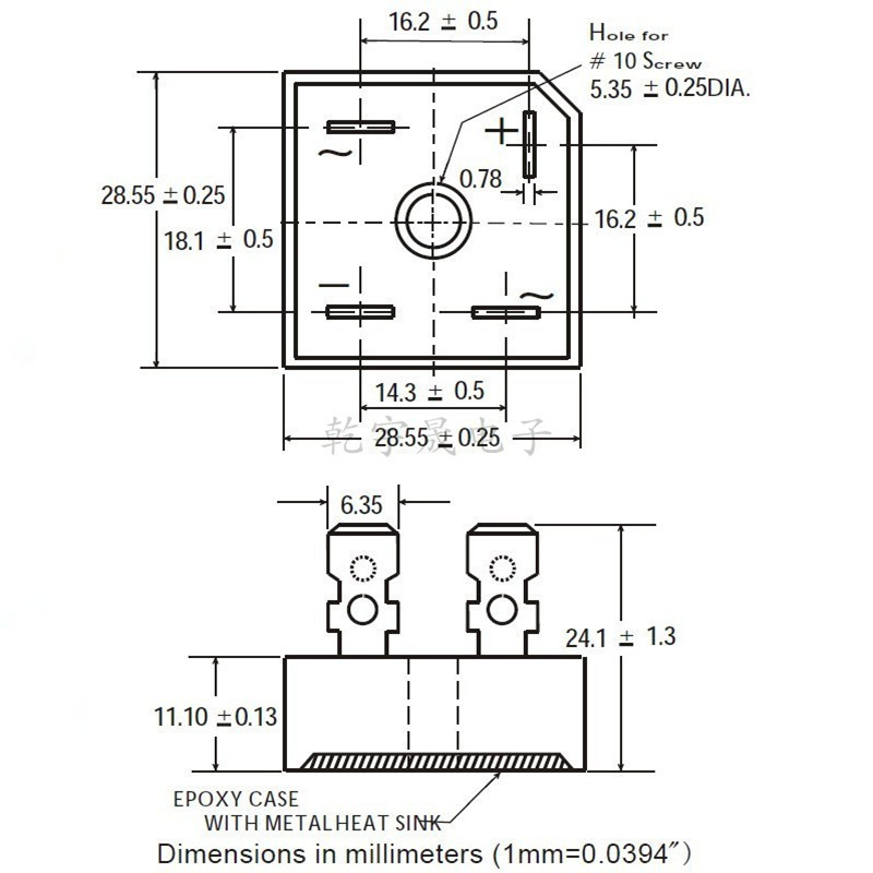 正品绝缘塑壳整流桥堆加厚br5010 50a单相整流桥 电源桥式整流器