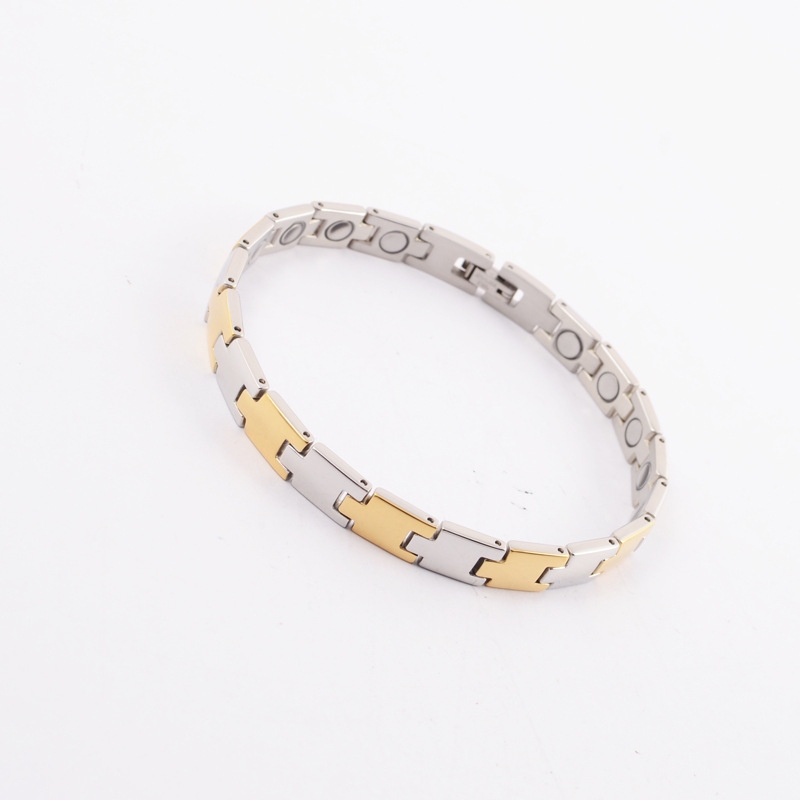 厂家直销 男士银色保健防辐射手链 简约百