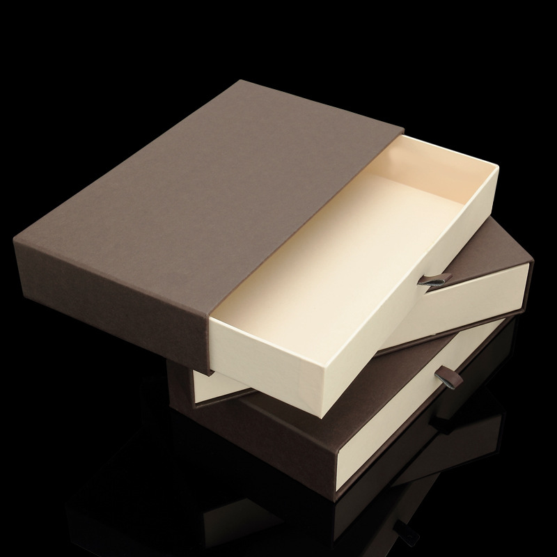 现货长款手抓包礼品盒经典拉链钱包硬纸盒精美特种纸抽拉包装盒子