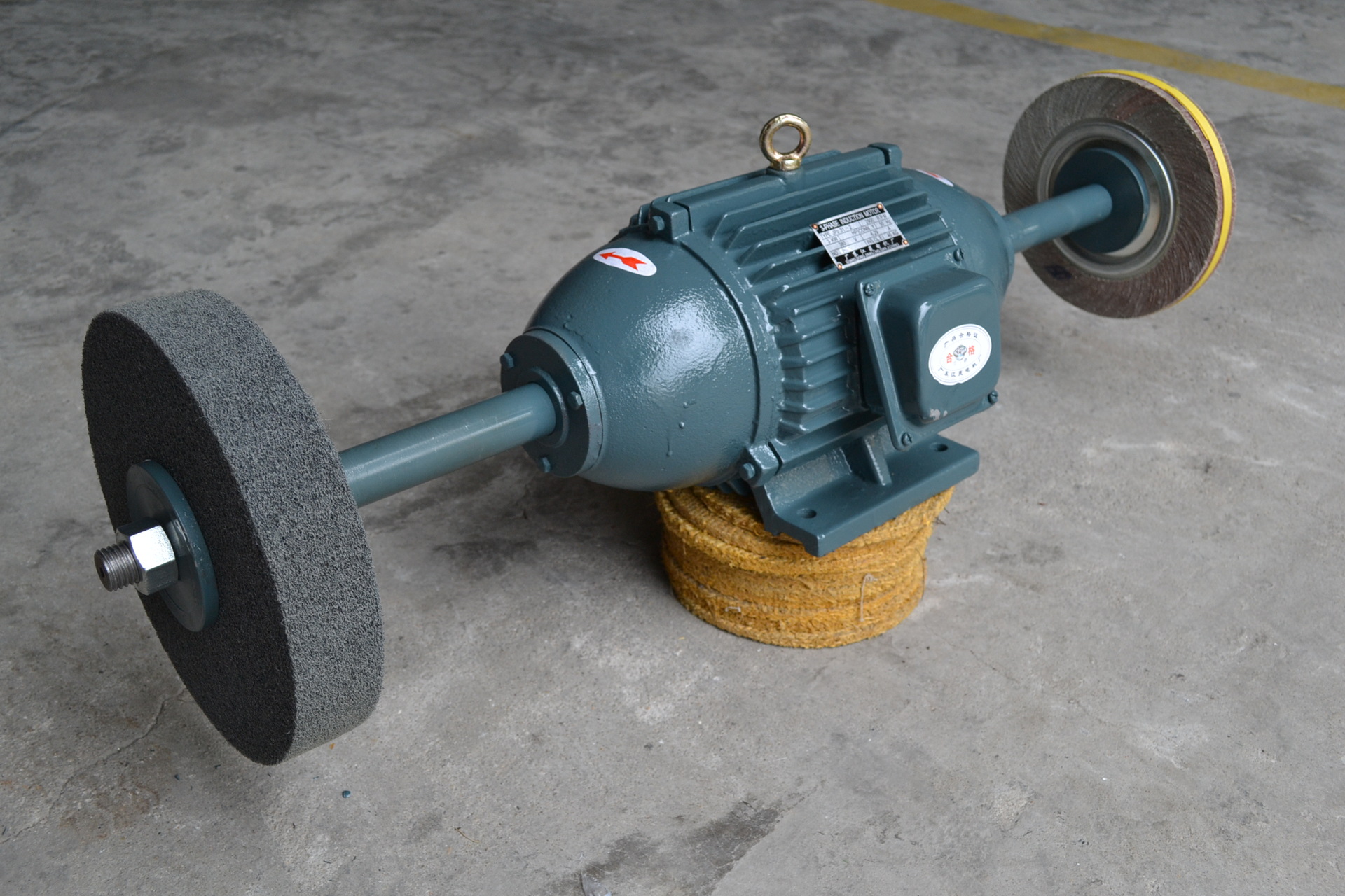 五金塑胶化工机械精密抛光机拉丝镜光拉丝机双工位电动双头磨光机