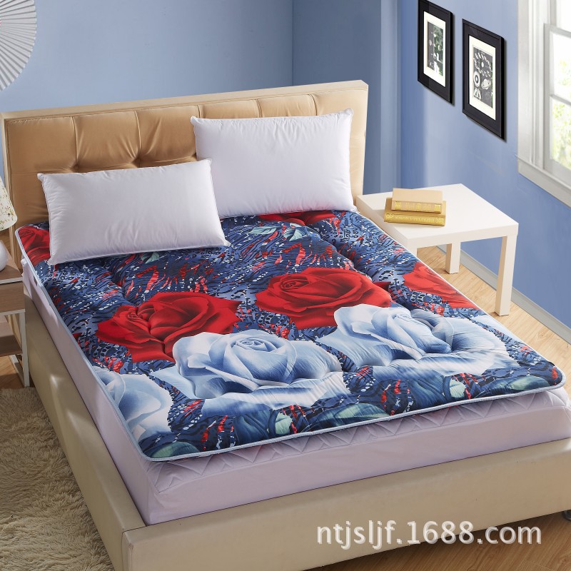 加厚榻榻米床垫 3D磨毛可折叠床垫 学生用 单人 双人床褥 