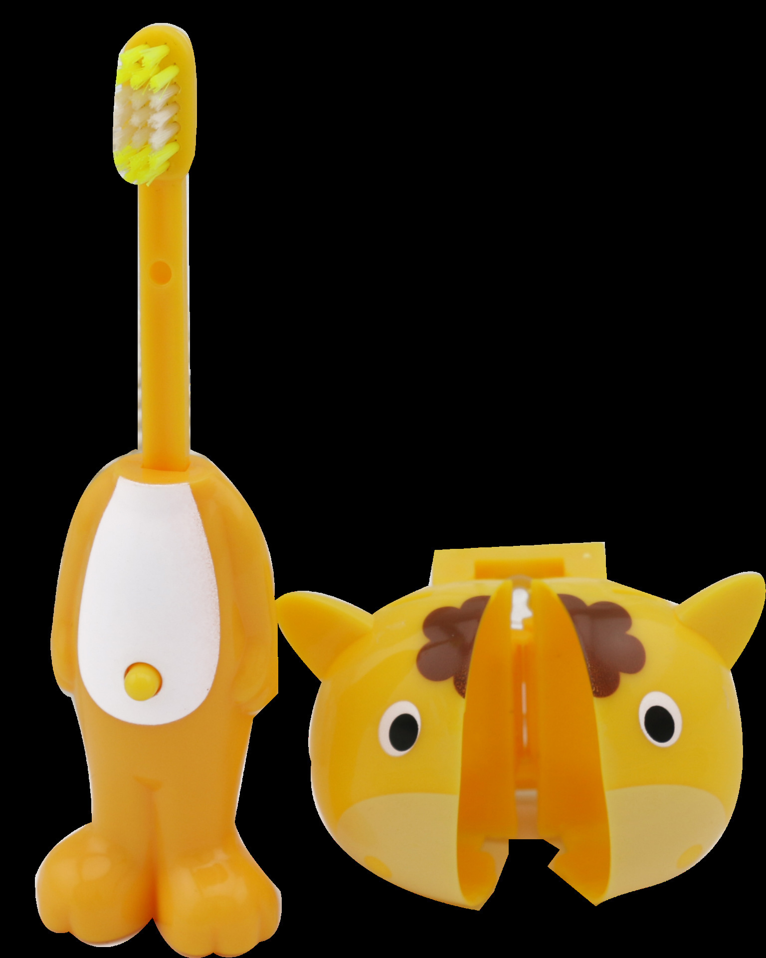 圆头动物造型儿童牙刷 动物牙刷 卡通弹弓卡通动物儿童牙刷