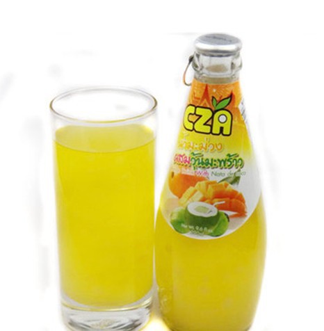 泰国原装进口 cza明列子芒果椰果味 进口饮料 290ml*24瓶/箱 批发