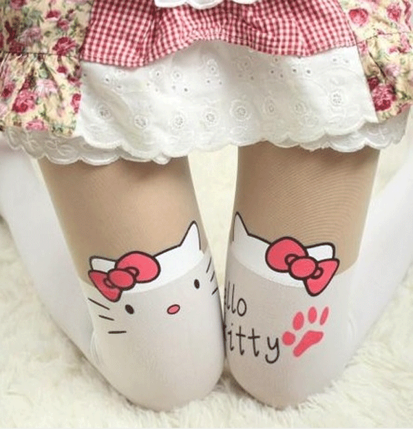 新款促销假膝上袜 拼接丝袜 超薄连裤袜