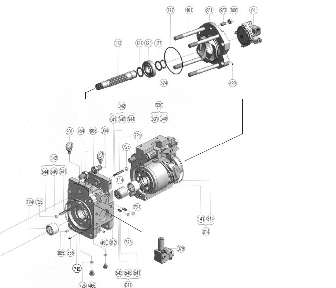 问:万分感谢答:k3v112液压泵分解图川崎k3v112d液压泵流量大小怎么