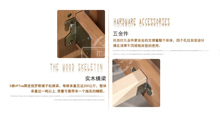 厂家直销木床德国榉木高箱储物床实木床1.8 米纯实木双人床特价