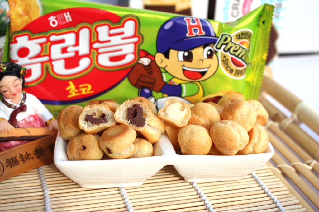 韩国零食 一箱30包 海太牛奶 巧克力味泡芙 46g