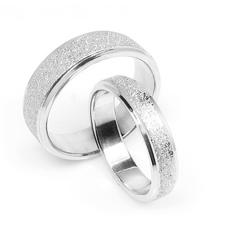 帝博饰品 韩剧想你尹恩惠同款钛钢 磨砂戒指不锈钢珍珠砂情侣戒指