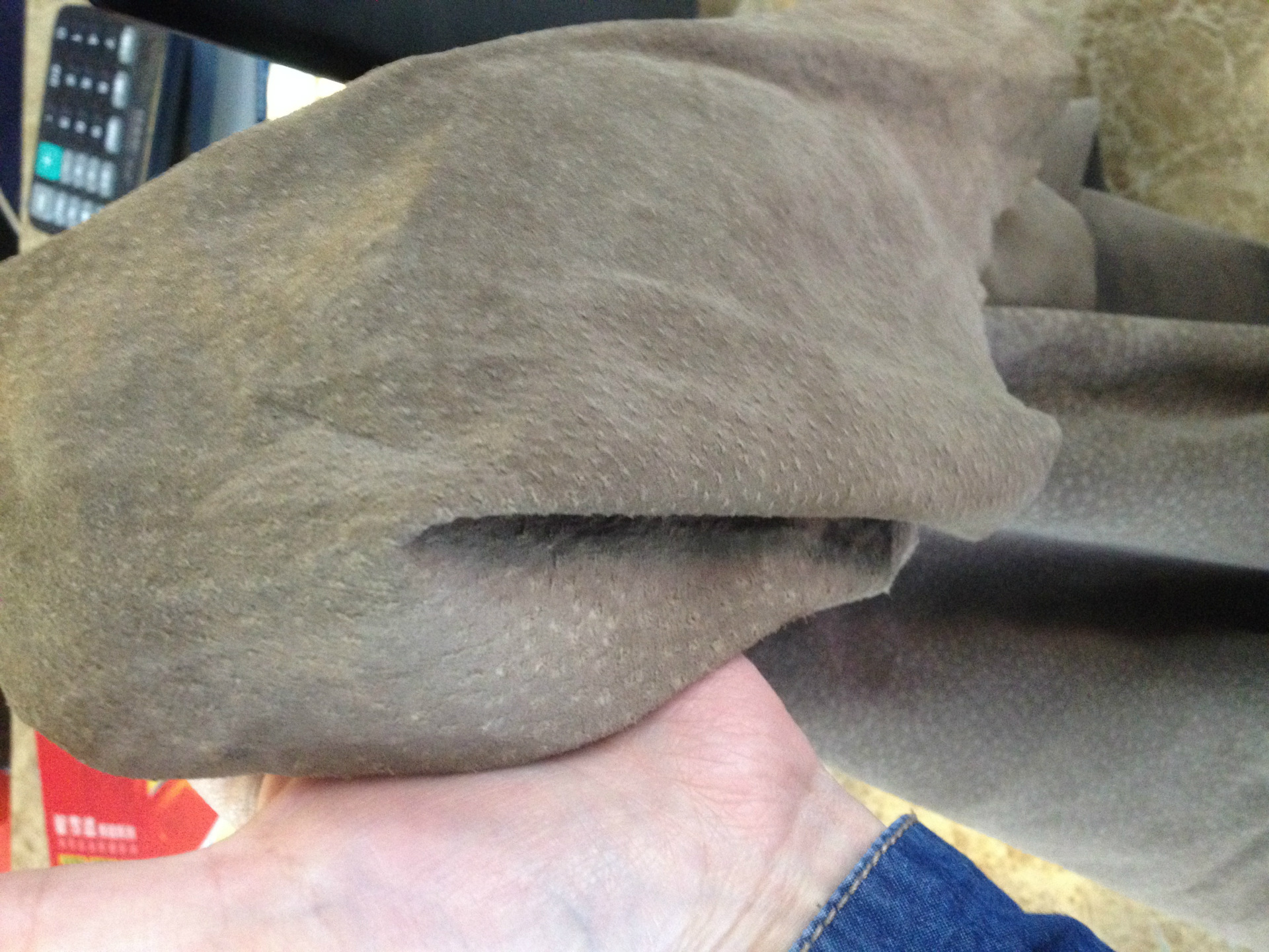 真皮黑色猪反绒 卡其猪反绒 咖啡猪反绒 厂家直销 现货 来色订做