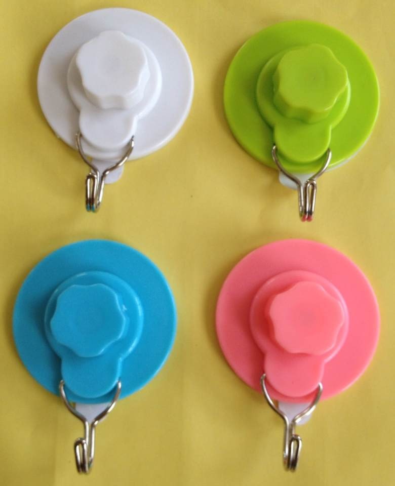 包邮创意静电膜无痕挂钩 浴室防水吸盘真空强力粘钩承重5kg