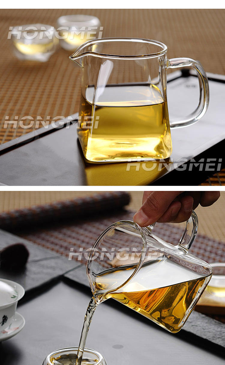 批发方形功夫茶海杯 手工耐热