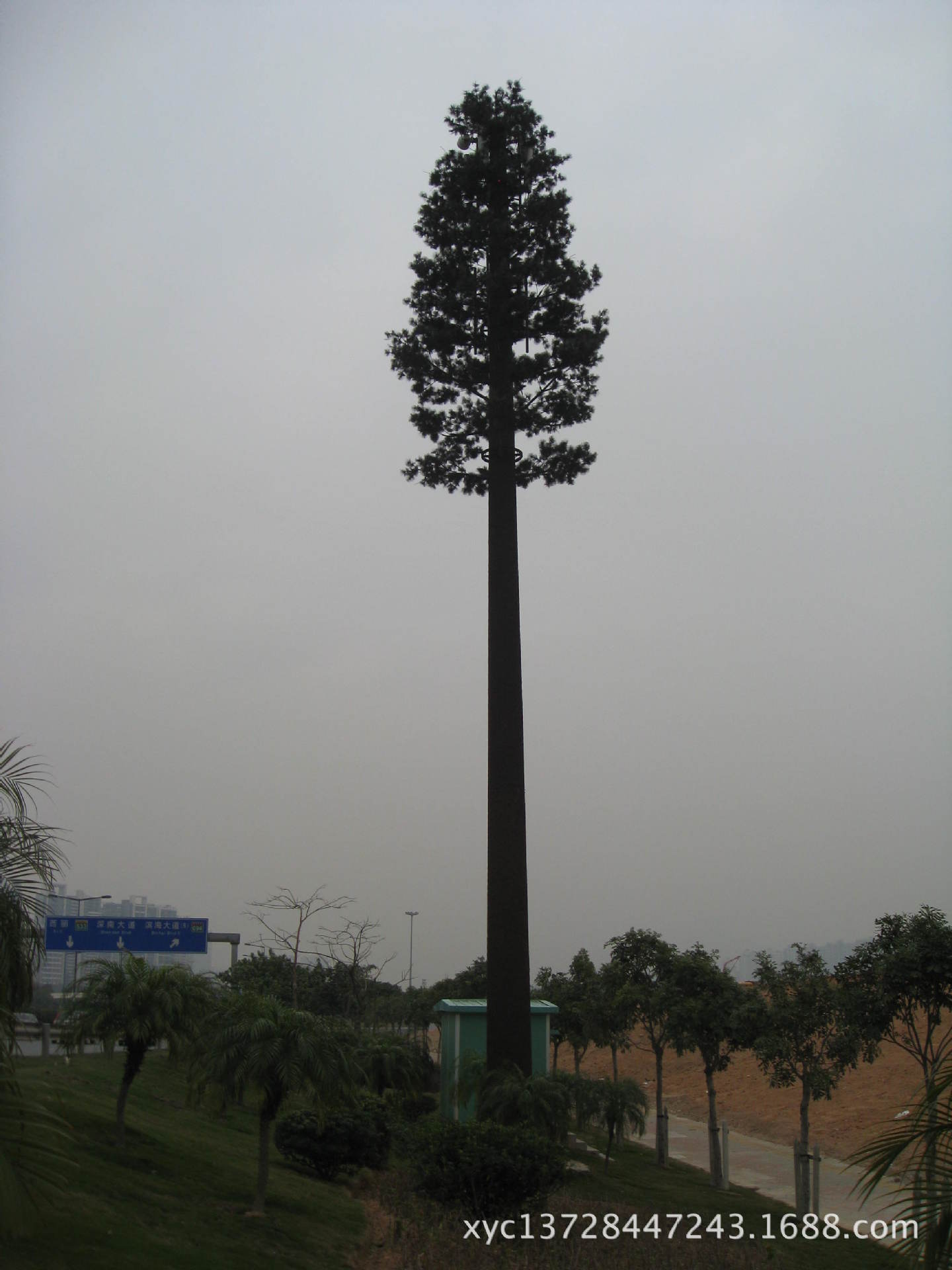 仿真通信基站树 美化松树 人工植物假树人