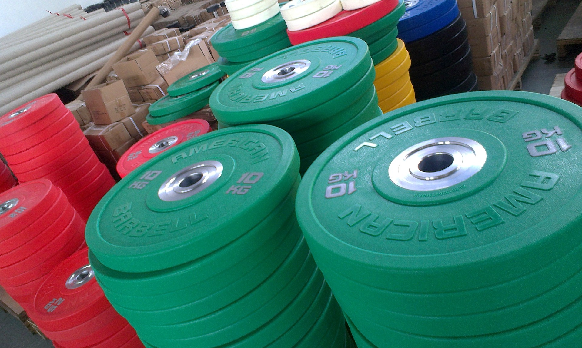 pu彩色包胶全胶杠铃片 健身房运动商用杠铃片 健身器材生产批发