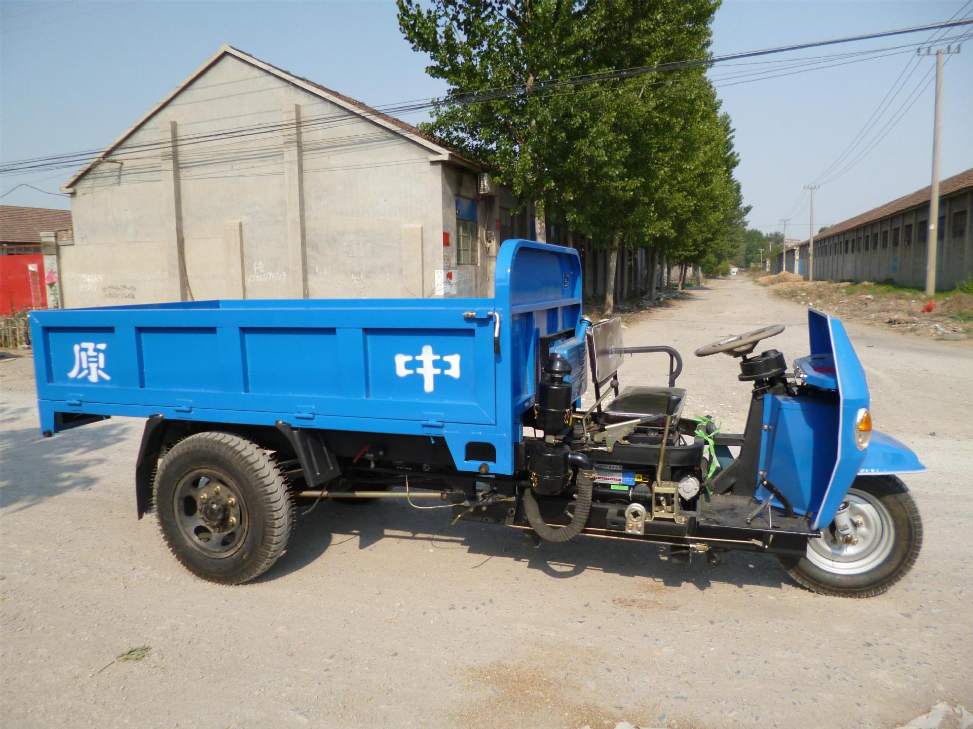 加重车架农用柴油自卸三轮车  此三轮车配:常柴1105柴油机18马力