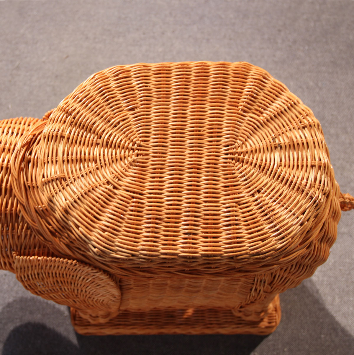 东南亚编织藤大象摆设 藤编工艺品藤家具 藤艺植物工艺饰品