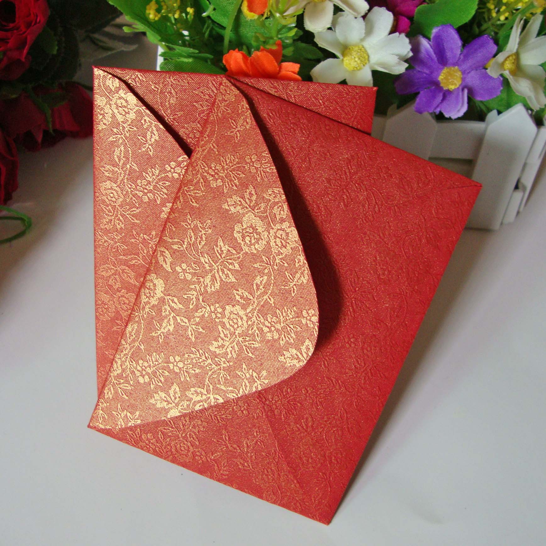 5*11.5cm 红金信封/定制任意尺寸印logo