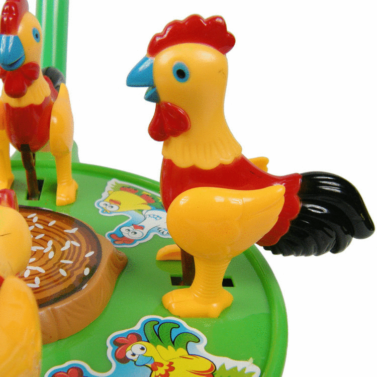 供应热卖手推鸡盘小鸡啄米 推拉学步过家家玩具批发