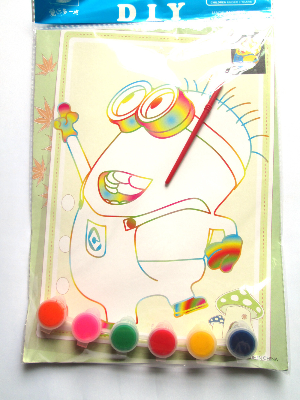 批发儿童六连体水彩画儿童艺术手工水彩画diy益智玩具质优价廉