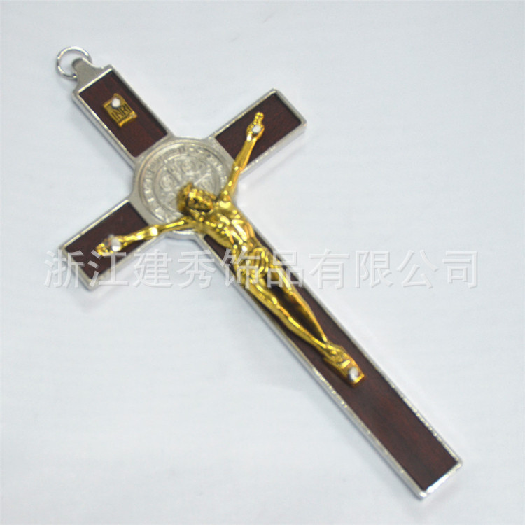 Metal Dripping Oil Alloy Cross Pendant Office Home Ornaments Ornament