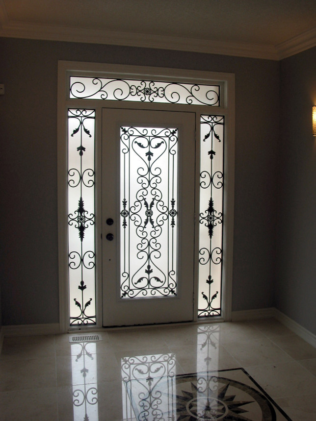 art1265实心锻造铁艺门花